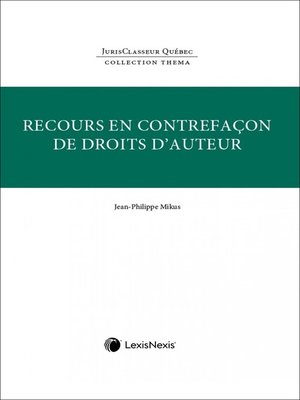 cover image of Thema – Recours en contrefaçon de droits d'auteur